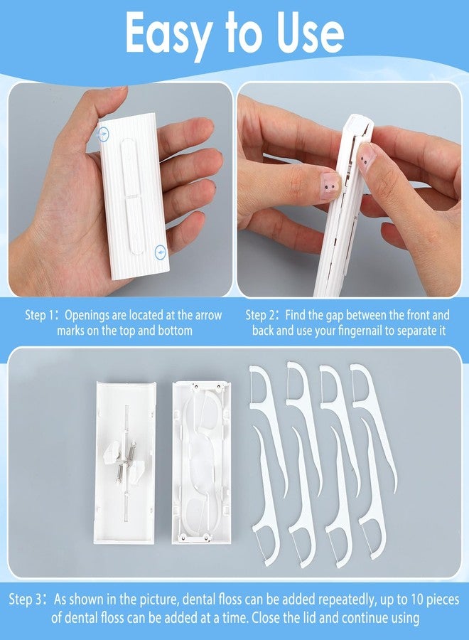 WJIAAA Portable Dental Floss Case, 2 Pcs Refillable Travel Floss Pick Dispenser Storage Organizer Box Storage 20 Pcs Teeth Cleaning Picks for Oral Care Teeth Cleaning Perfect Tool - Image 5